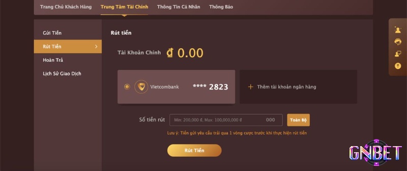 Rút tiền tại K8 không quá khó