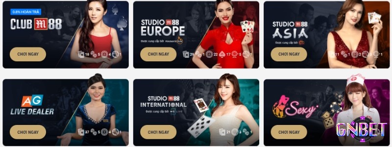 Casino live M88 thu hút cược thủ tham gia