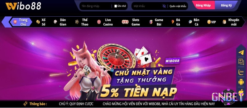 Top trang cá cược uy tín Wibo88