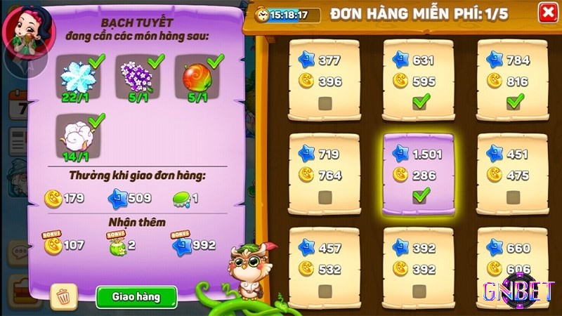 Game Khu Vườn Trên Mây - ZingPlay cung cấp hệ thống nhiệm vụ vô cùng đa dạng