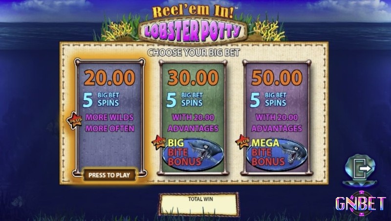 3 lựa chọn trong Big Bet sẽ đem đến cơ hội nhận thưởng siêu khủng