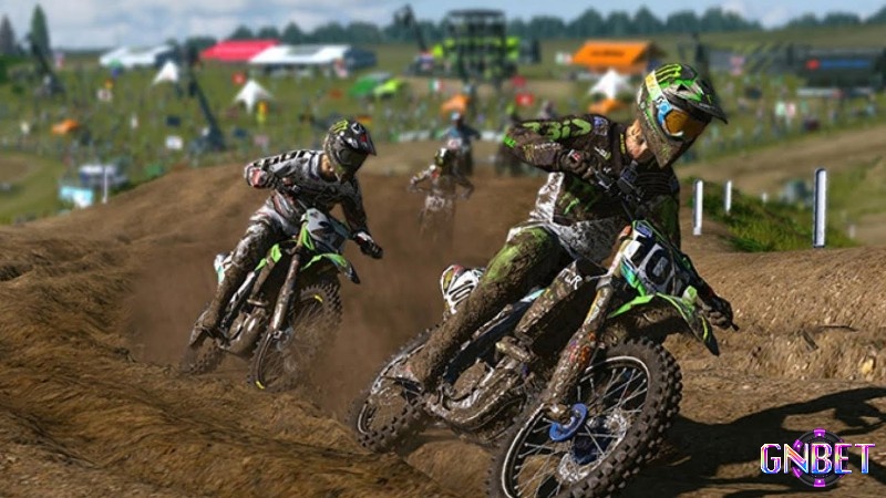 Đồ họa sống động và hấp dẫn trong các màn đua địa hình của Mad Skills Motocross 3.